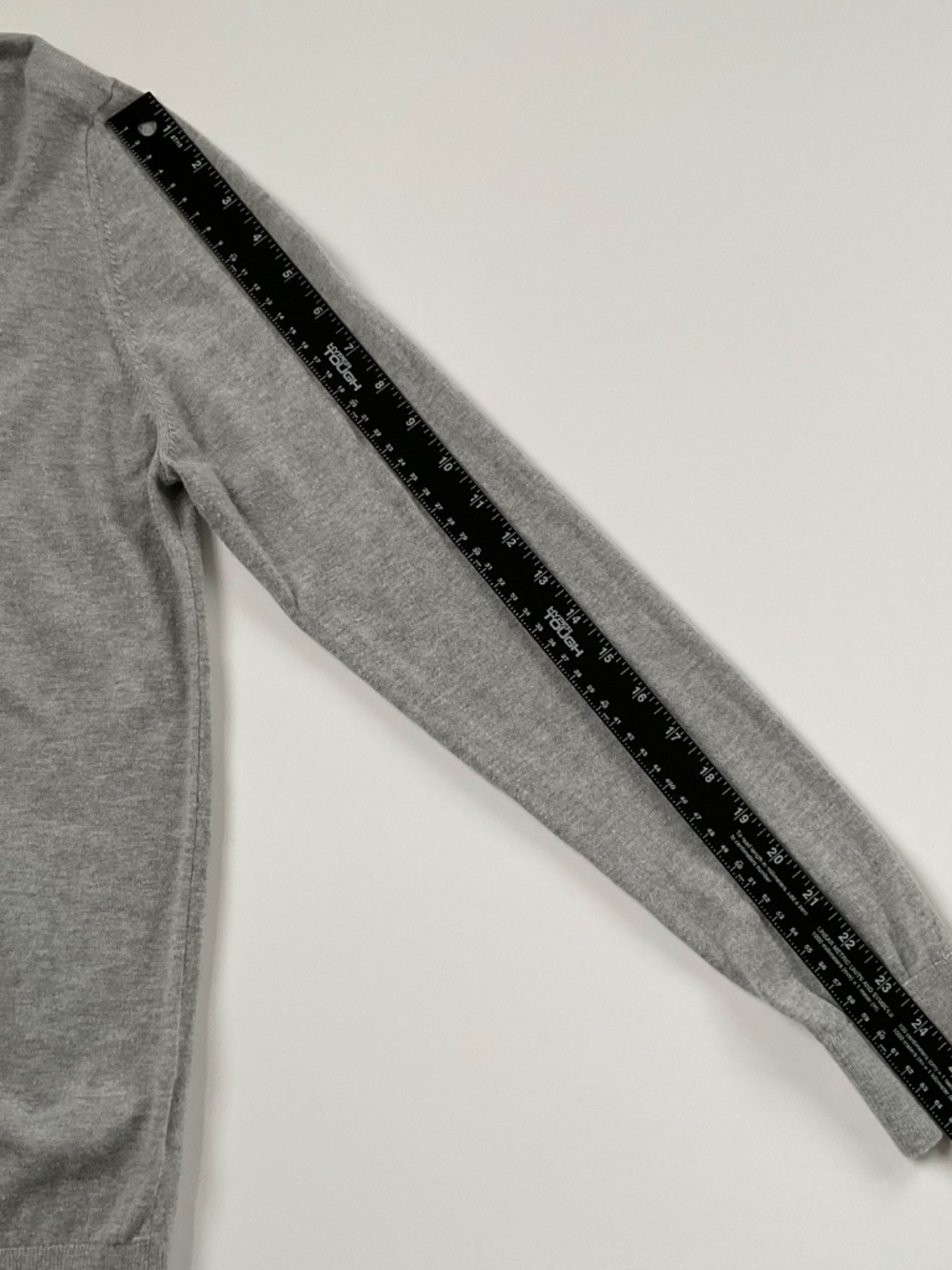 Quince Cashmere Blend Lightweight Crew Sweater Sz L Heather Grey Classic Capsule - Picture 7 of 11